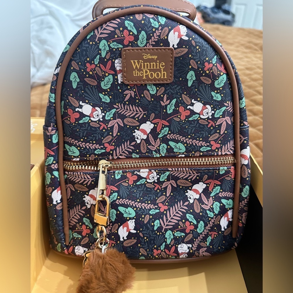 Disney Floral Mini Backpack Gift Set - Brown and Black